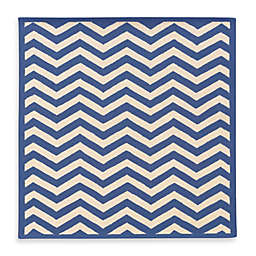 Silhouette Chevron 5-Foot x 7-Foot  Rug in Navy/White