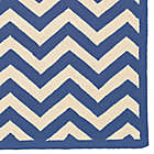 Alternate image 2 for Silhouette Chevron 5-Foot x 7-Foot  Rug in Navy/White