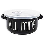 Boston Warehouse&reg; &quot;All Mine&quot; Soup Mug with Lid in Black/White