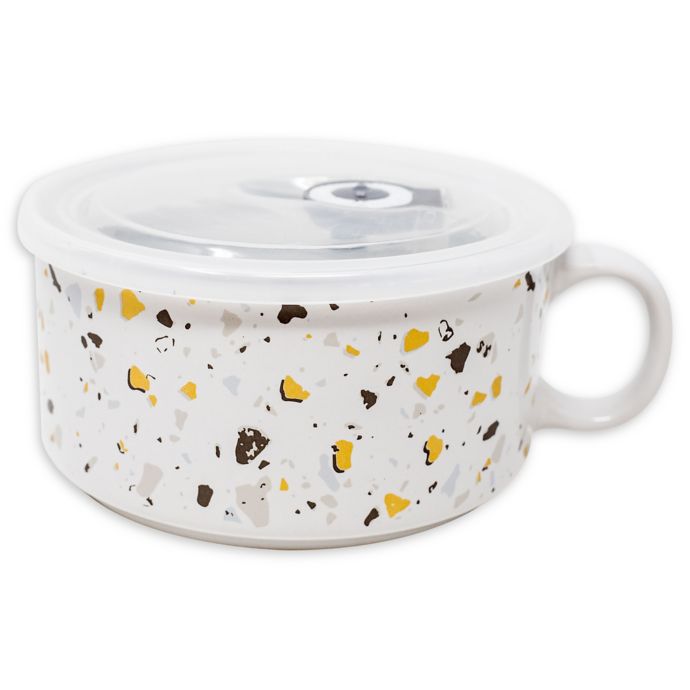 Boston Warehouse® Terrazzo Soup Mug with Lid Bed Bath and Beyond Canada