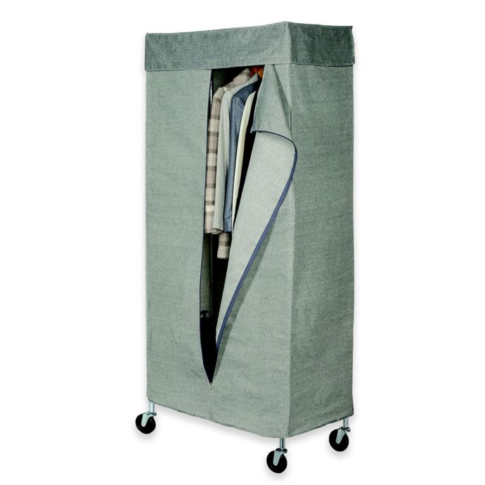 heavy duty garment rack with canvas cover