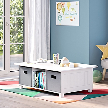 Riverridge&reg; Home Kids Activity Table with Storage Bins in White/Grey. View a larger version of this product image.