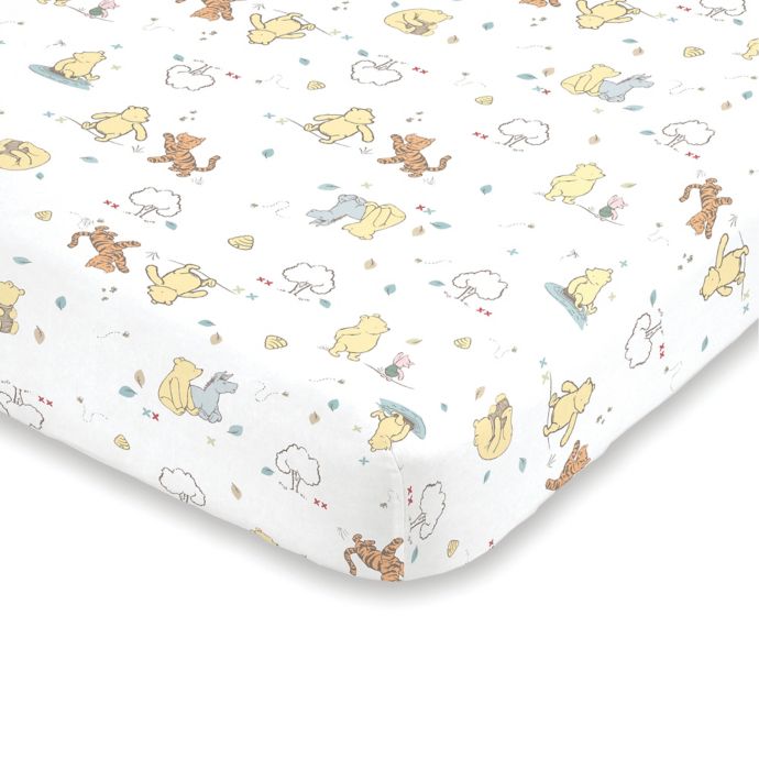 Disney Classic Pooh Fitted Mini Crib Sheet In Ivory Bed Bath