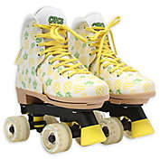 Circle Society Size 3-7 Adjustable Roller Skates in White/Yellow