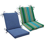Pillow Perfect Stripe Squared Corner Chair Cushion