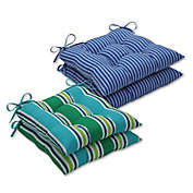 Pillow Perfect Stripe Wrought Iron Seat Cushions (Set of 2)