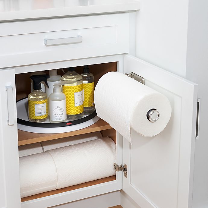 Steady Mounted Paper Towel Holder, Inside Cabinet Door Toilet Paper Holder