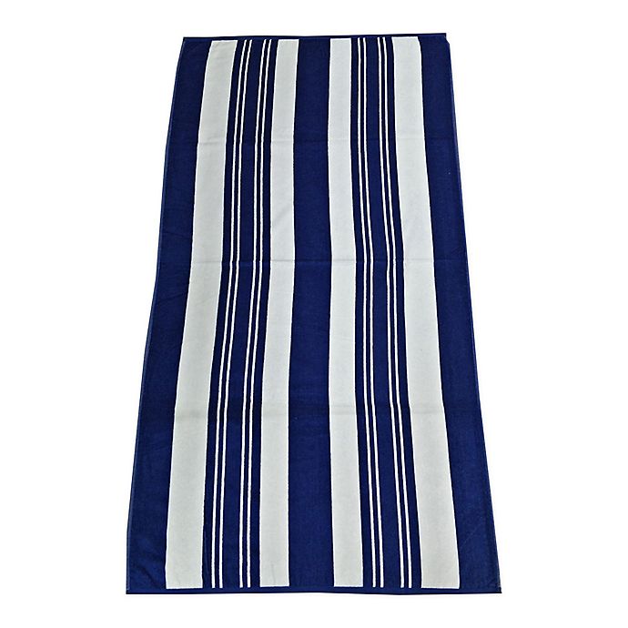 Destination Summer Dobby Azzure Stripes Cool Beach Towel in Blue/White ...