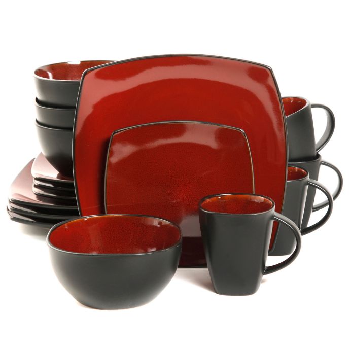Купить красную посуду. Набор посуды красный. Красная посуда для кухни. Черно красная посуда. Красная керамическая посуда.