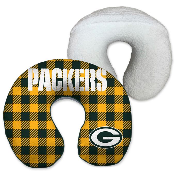 Nfl Green Bay Packers Buffalo Check Pattern U Neck Memory Foam