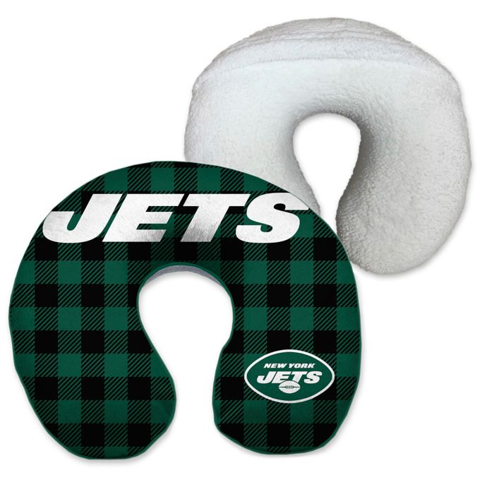 NFL New York Jets Buffalo Check Pattern UNeck Memory Foam Travel Pillow Bed Bath & Beyond