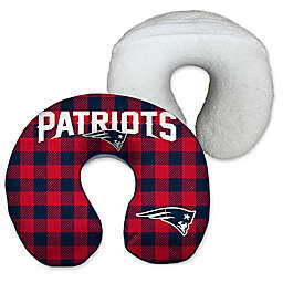 NFL New England Patriots Buffalo Check Pattern U-Neck Memory Foam Travel Pillow