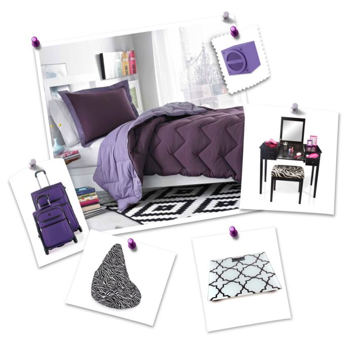  Purple  Dorm  Room  Collection Bed Bath Beyond