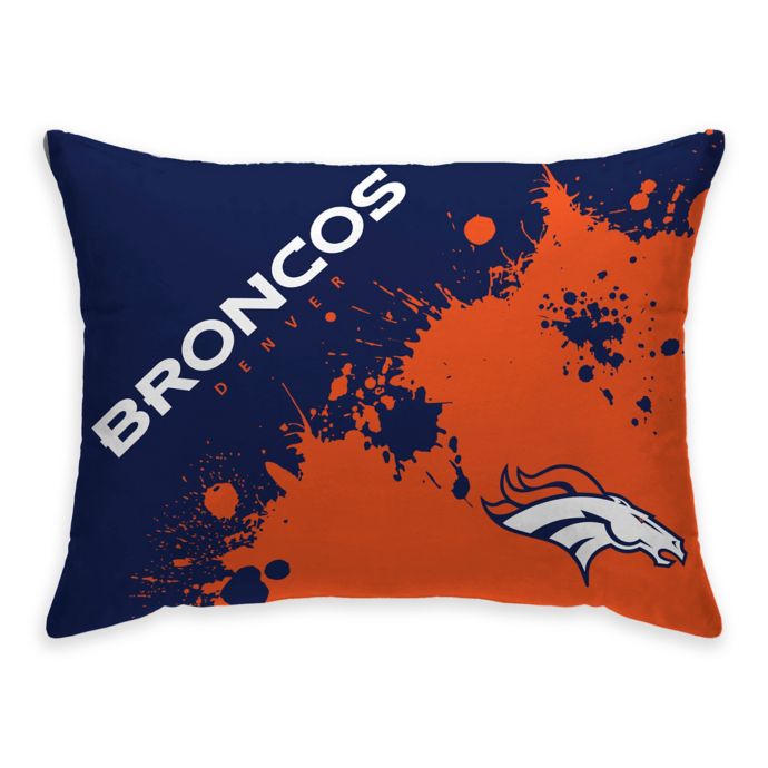 NFL Denver Broncos Splatter Indoor/Outdoor Oblong Throw ...