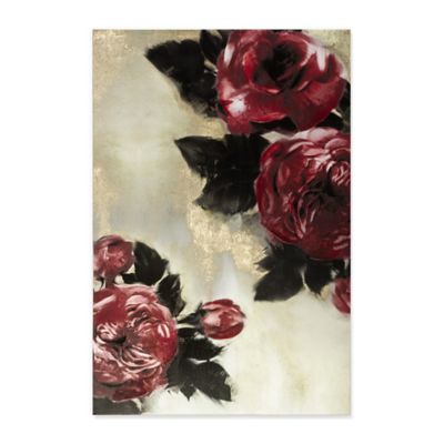 Intense Red Rose Bed Close Up Floral Canvas Wall Art Picture Large Any Size 