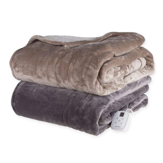 Brookstone® nap® Heated Sherpa Blanket Bed Bath and Beyond Canada