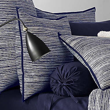 Oscar/Oliver Flen Queen Comforter Set in Indigo. View a larger version of this product image.