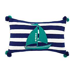 Divine Home™ Embroidered Sailboat Outdoor Pillow, 12