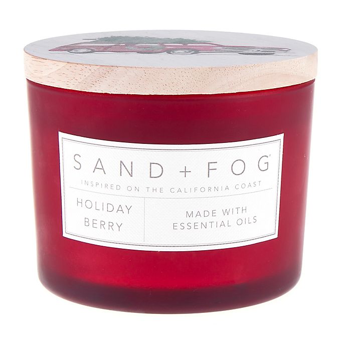 Sand + Fog® 12 oz. Holiday Berry Candle with Wooden Lid