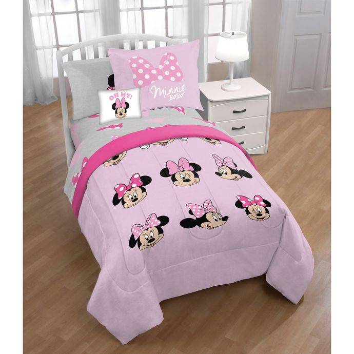 Disney Minnie Mouse 3 Piece Twin Full Comforter Set Bed Bath