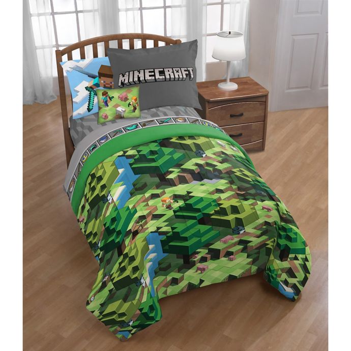 Minecraft 3 Piece Twin Full Comforter Set Bed Bath Beyond