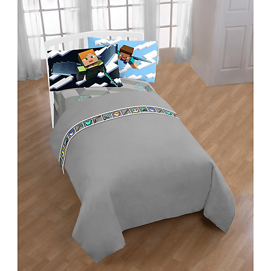 Minecraft Bedding Set Excellent Designed Multicolored Kids Comfortable Twin Sheet Set 66 X 96