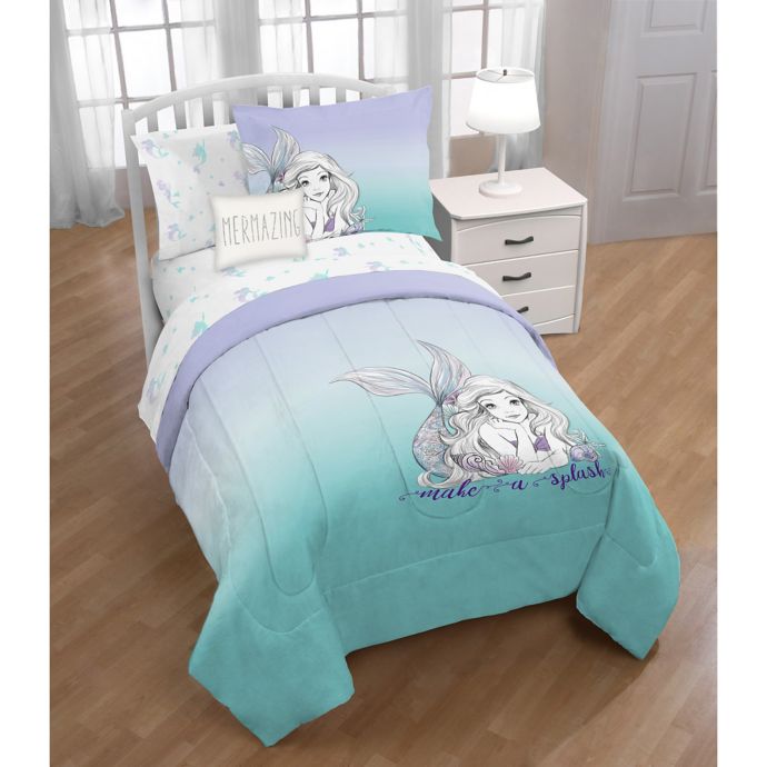 Disney The Little Mermaid 3 Piece Twin Full Comforter Set Bed