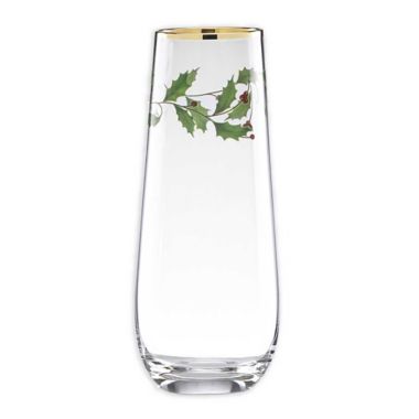 Lenox&reg; Holiday&trade; Decal Stemless Flutes (Set of 4). View a larger version of this product image.