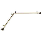 Alternate image 0 for Rod Desyne Naomi 28 to 48-Inch Single Corner Drapery Rod with Finials in Antique Brass