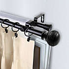 Alternate image 2 for Rod Desyne Naomi 28 to 48-Inch Double Curtain Rod Set in Black