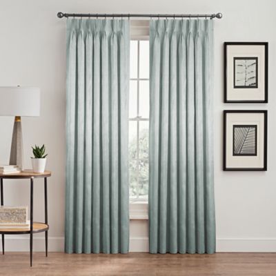 Silken Pinch-Pleat Rod Pocket Lined Room-Darkening Window Curtain Panel ...