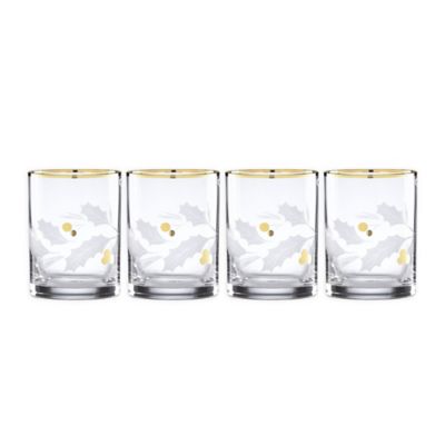 Lenox Holiday Double Old Fashioned Glasses In Gold (Set Of 4)