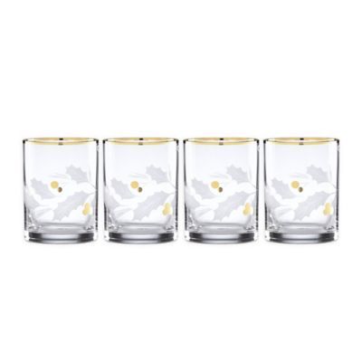 Lenox&reg; Holiday Double Old Fashioned Glasses in Gold (Set Of 4)