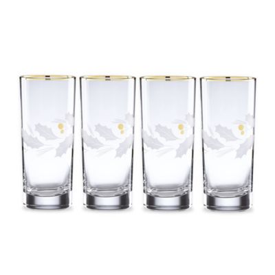 Lenox&reg; Holiday Highball Glasses in Gold (Set Of 4)