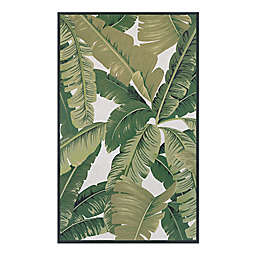 Couristan® Palm Lily 5'3 x 7'6 Indoor/Outdoor Area Rug in Green/Ivory