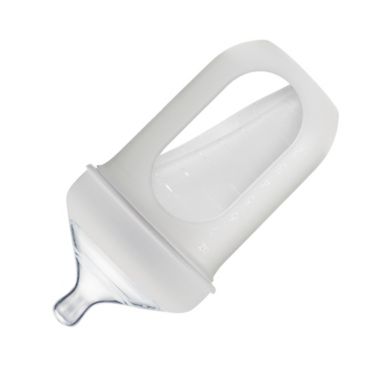 Boon NURSH&trade; 8 oz. Silicone Pouch Bottle in Grey. View a larger version of this product image.