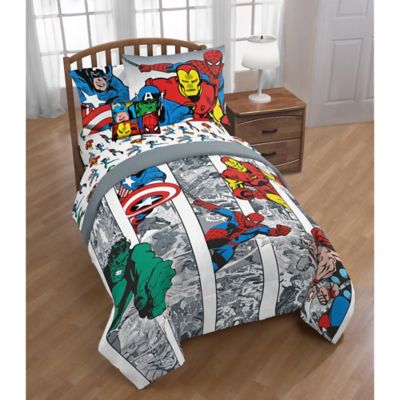 Marvel Comics Twin Full Comforter, Marvel Twin Bed