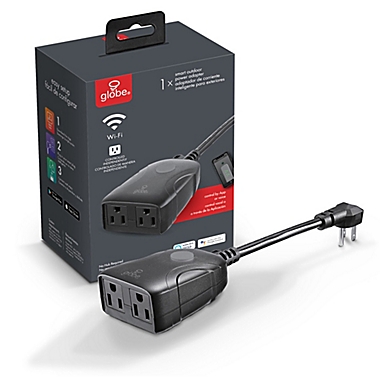 Globe Electric Smart Wi-Fi Outdoor Power Adapter in Black. View a larger version of this product image.