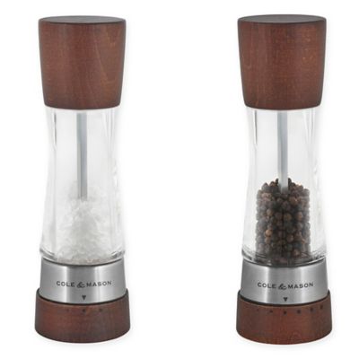 large wooden salt and pepper mills