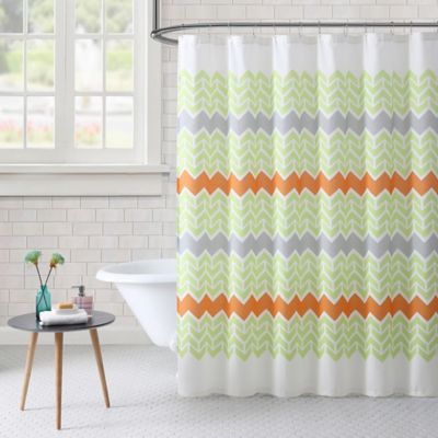 chevron shower curtain