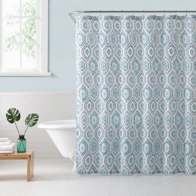 geometric shower curtain