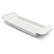madesmart&reg; Expandable Bath Tray in White/Grey