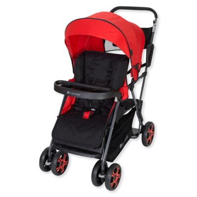 double stroller with stand