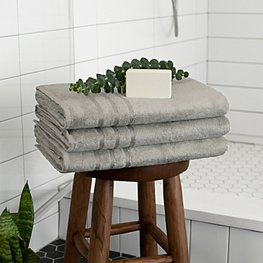 Cariloha&reg; Turkish Cotton/Viscose Blend Bath Towel in Grey. View a larger version of this product image.