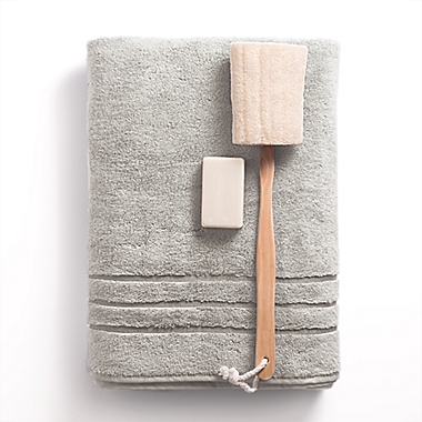 Cariloha&reg; Turkish Cotton/Viscose Blend Bath Towel in Grey. View a larger version of this product image.