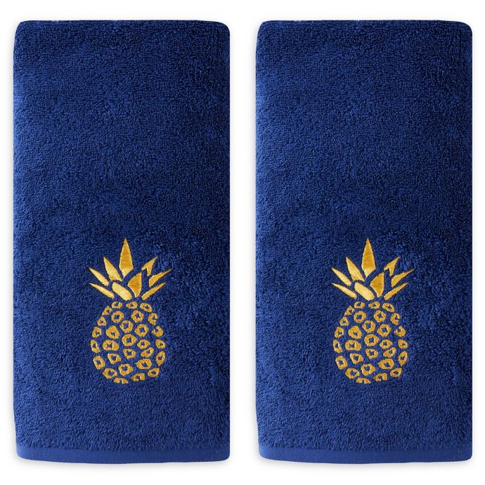 pineapple bathroom hand towels