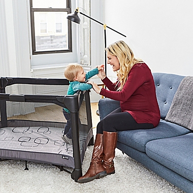 4moms&reg; Breeze Plus Playard in Black. View a larger version of this product image.