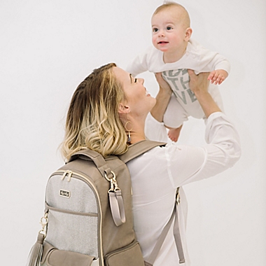 Itzy Ritzy&reg; Boss Diaper Bag Backpack in Vanilla Latte. View a larger version of this product image.