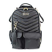 Itzy Ritzy&reg; Boss Studded Diaper Bag Backpack in Black/Gold