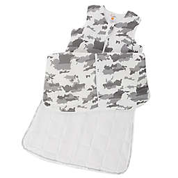 günaPOD® Small Clouds Wearable Blanket with WONDERZiP® in Grey